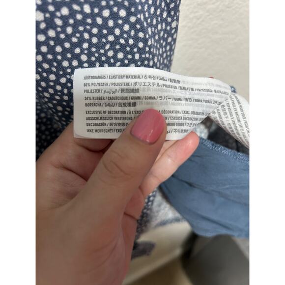 Abercrombie & Fitch Blue & White Floral Boho Flutter Sleeve Dress - Sz XL - Picture 3 of 6